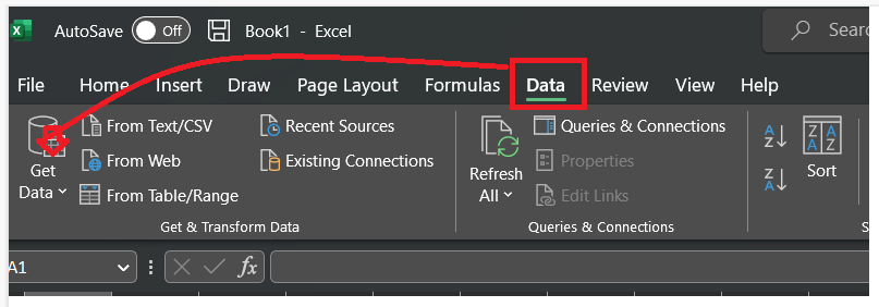 excel data import