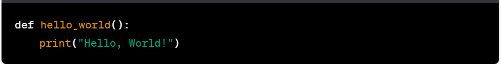 python syntax hello word code