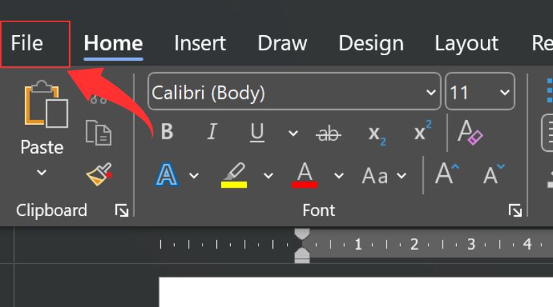 MS word Light mode